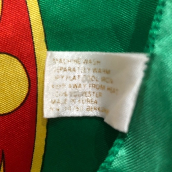 Vintage Berkshire Oversized Scarf Satin Like green gold - Picture 9 of 12